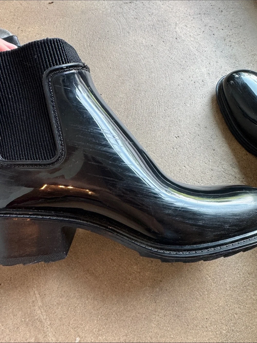Target Gloss Black Chelsea-Style Rain Booties